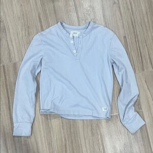 p&co Light Blue Long Sleeve Women's Top